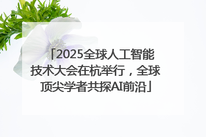 2025全球人工智能技术大会在杭举行，全球顶尖学者共探AI前沿