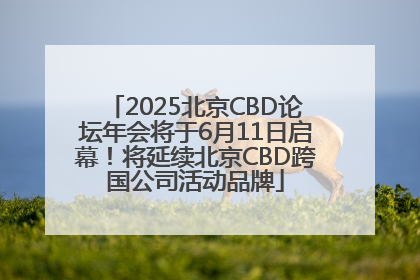 2025北京CBD论坛年会将于6月11日启幕！将延续北京CBD跨国公司活动品牌
