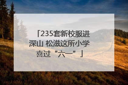 235套新校服进深山 松滋这所小学喜过“六一”