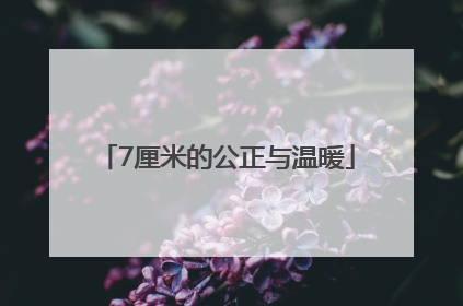 7厘米的公正与温暖