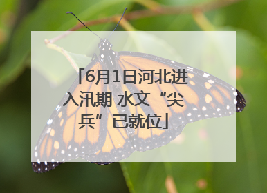 6月1日河北进入汛期 水文“尖兵”已就位