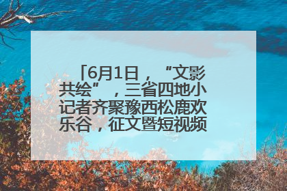 6月1日，“文影共绘”，三省四地小记者齐聚豫西松鹿欢乐谷，征文暨短视频大赛精彩启幕！