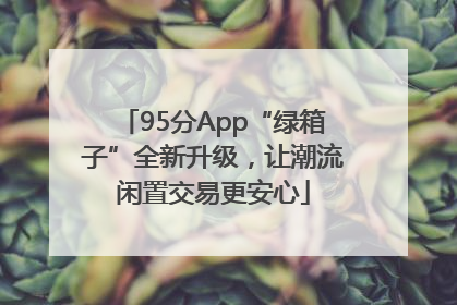 95分App“绿箱子”全新升级，让潮流闲置交易更安心
