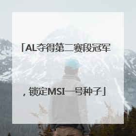 AL夺得第二赛段冠军，锁定MSI一号种子